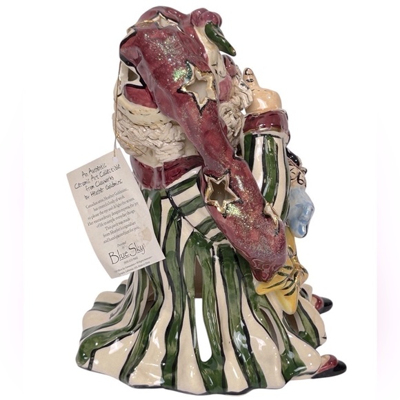 Santa Blue Sky Clayworks Christmas Light Up Figurine Red/White/Green NWT - Picture 6 of 10